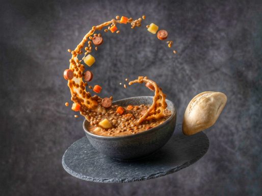 " Linsensuppe mit Wursteinlage