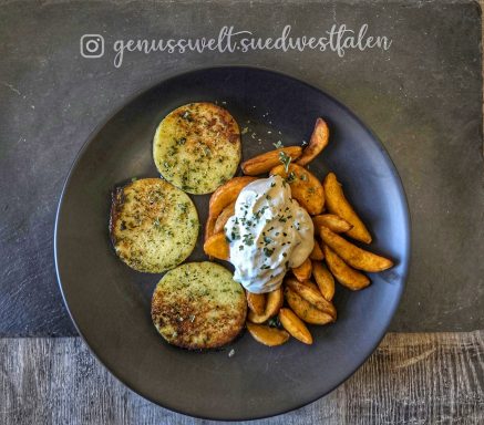 "Grillkäse - Wedges - Kräuterquark"